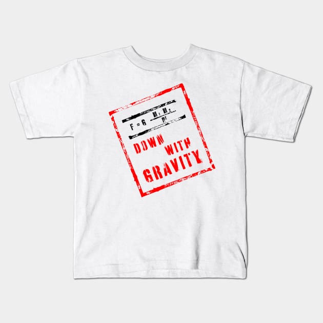 Down With Gravity Stunts and Extreme Sports Kids T-Shirt by MultistorieDog